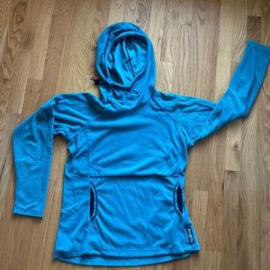 Light blue Microgrid Hoodie, Size M, Women